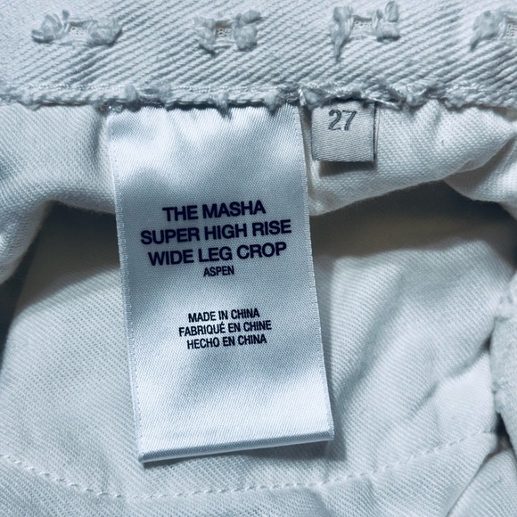 Favorite Daughter womens The Masha Super High Waist Wide Leg Jeans White Sz 27 - Picture 11 of 12